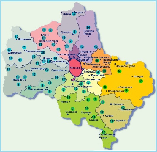 карта глубин копка колодца Мытищинский район